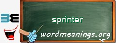 WordMeaning blackboard for sprinter